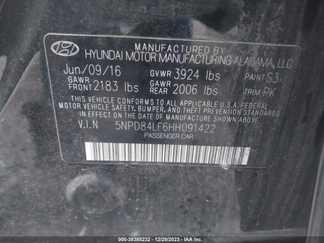 5NPD84LF6HH091422 Hyundai ELANTRA SE