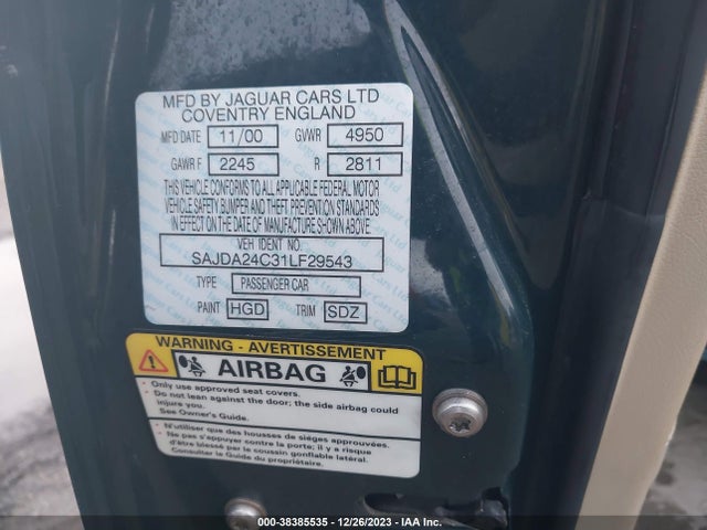 2001 JAGUAR XJ SAJDA24C31LF29543 Photo 8