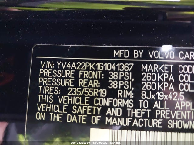 YV4A22PK1G1041367 Volvo Xc90 T6 Momentum