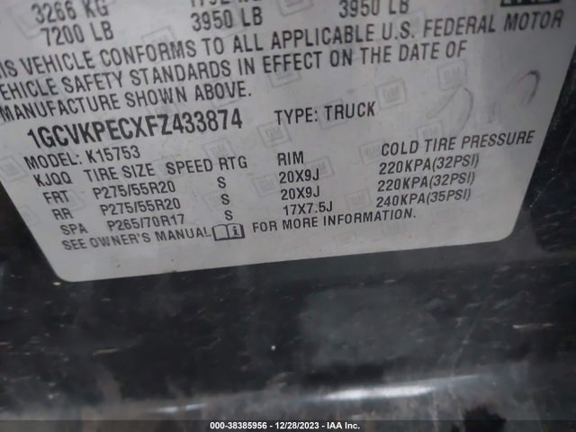 Chevrolet Silverado 1500 Wt 2015 1GCVKPECXFZ433874 Image 9