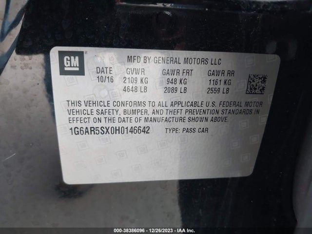 Cadillac CTS LUXURY 2017 1G6AR5SX0H0146642 Image 9
