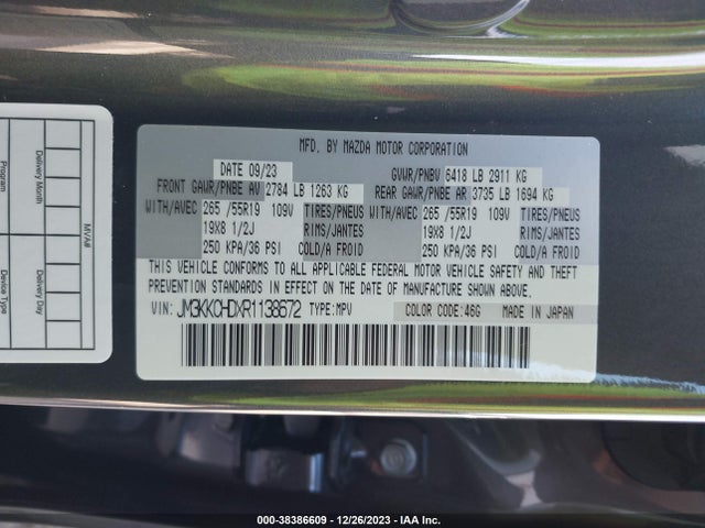 Mazda Cx-90 3.3 Turbo Preferred Plus 2024 JM3KKCHDXR1138672 Image 9