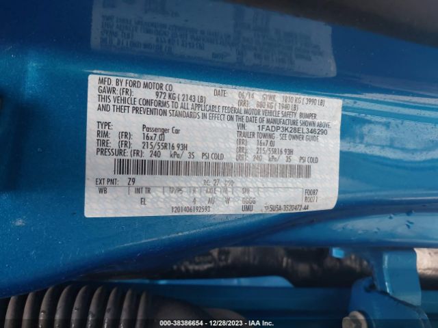 1FADP3K28EL346290 Ford FOCUS SE