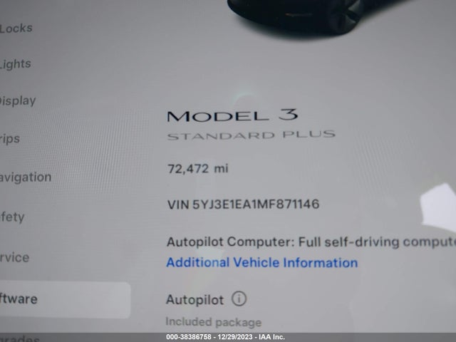 Tesla MODEL 3 2021 5YJ3E1EA1MF871146 Image 27