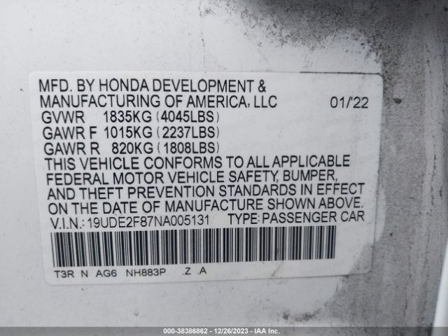19UDE2F87NA005131 Acura Ilx Premium   A-spec Packages/technology   A-spec Packages