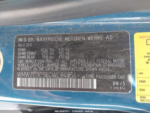 2012 MINI COOPER S COUNTRYMAN WMWZC3C56CWL84856 Photo 8