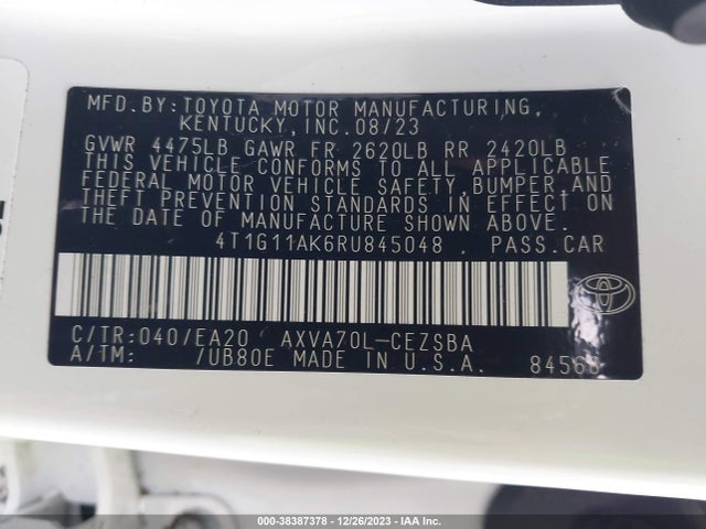 Toyota CAMRY SE 2024 4T1G11AK6RU845048 Image 9