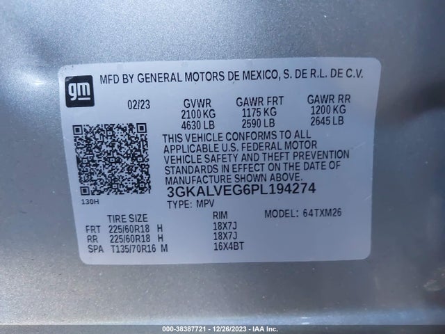 GMC Terrain Awd Slt 2023 3GKALVEG6PL194274 Image 9