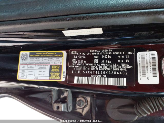 5XXGT4L36KG284402 KIA Optima Lx