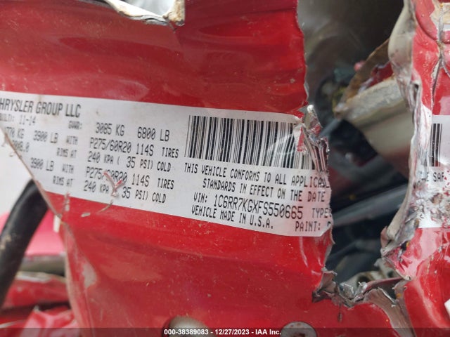 RAM 1500 Express 2015 1C6RR7KGXFS550665 Image 9