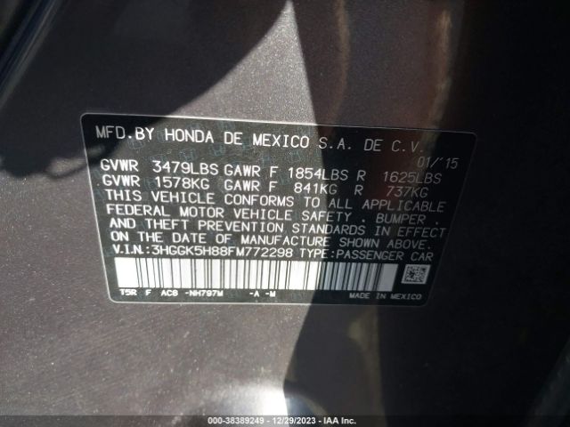 3HGGK5H88FM772298 Honda Fit Ex/ex-l