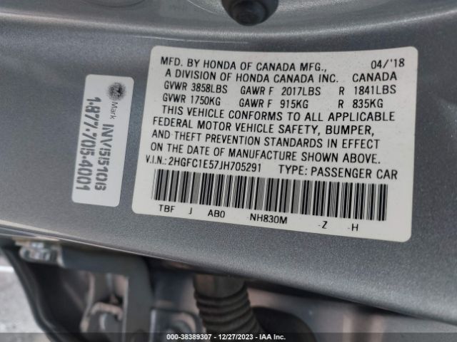 2HGFC1E57JH705291 Honda CIVIC SI
