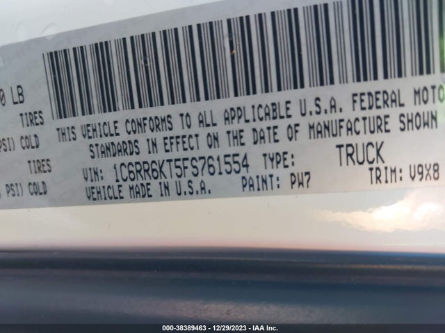 2015 RAM 1500 EXPRESS VIN: 1C6RR6KT5FS761554