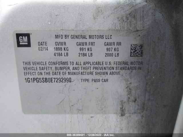Chevrolet CRUZE LTZ 2014 1G1PG5SB0E7292990 Image 9