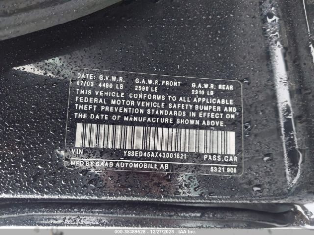 2004 SAAB 9-5 YS3ED45AX43001821 Photo 8