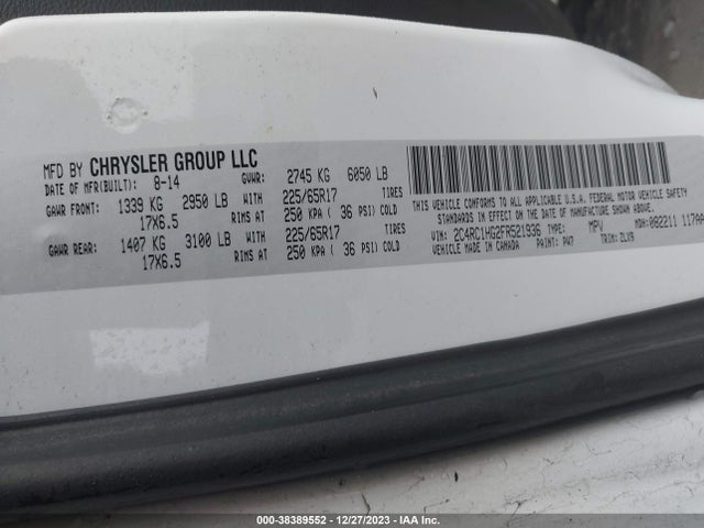 2C4RC1HG2FR521936 Chrysler Town & Country S