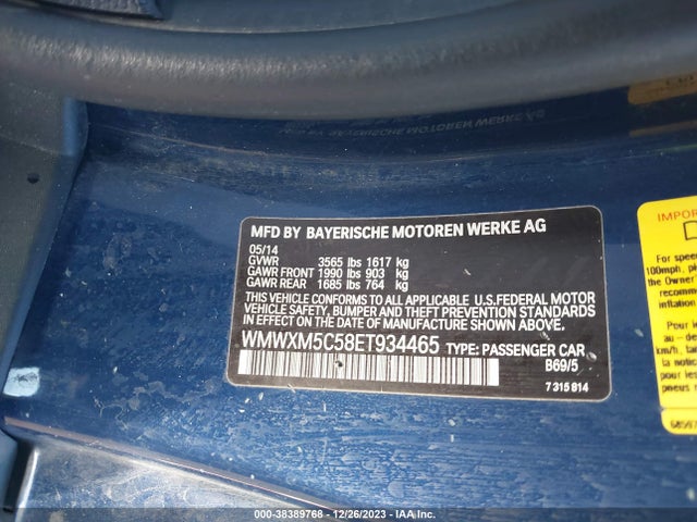 2014 MINI HARDTOP WMWXM5C58ET934465 Photo 8