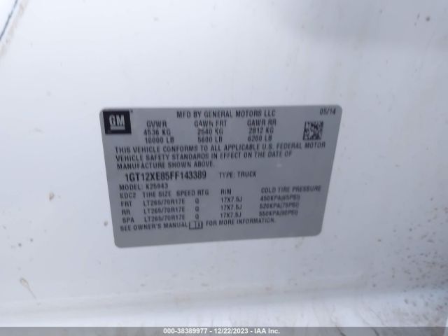 1GT12XE85FF143389 GMC SIERRA 2500HD