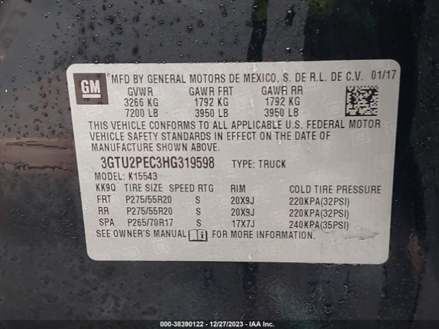 3GTU2PEC3HG319598 GMC Sierra 1500 Denali
