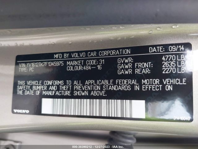 YV1612TK7F1345975 Volvo S60 T5 Premier