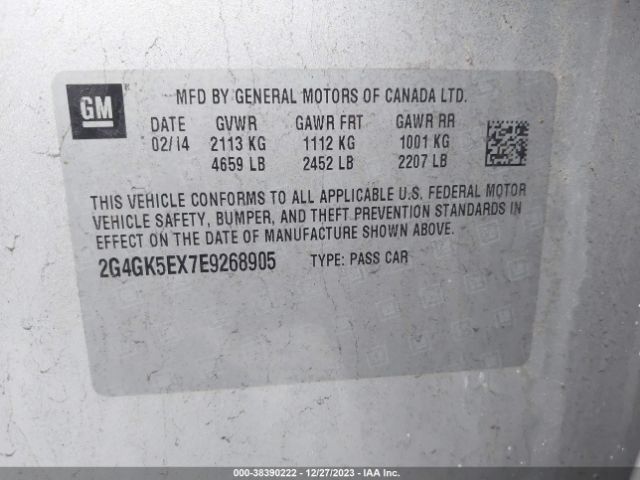 2G4GK5EX7E9268905 Buick Regal Turbo