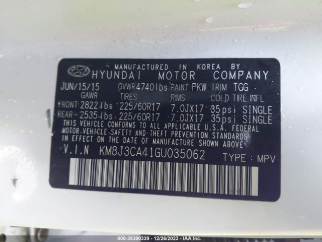KM8J3CA41GU035062 Hyundai TUCSON SE