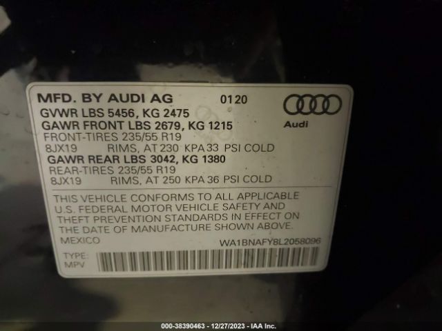 2020 AUDI Q5 WA1BNAFY8L2058096 Photo 8