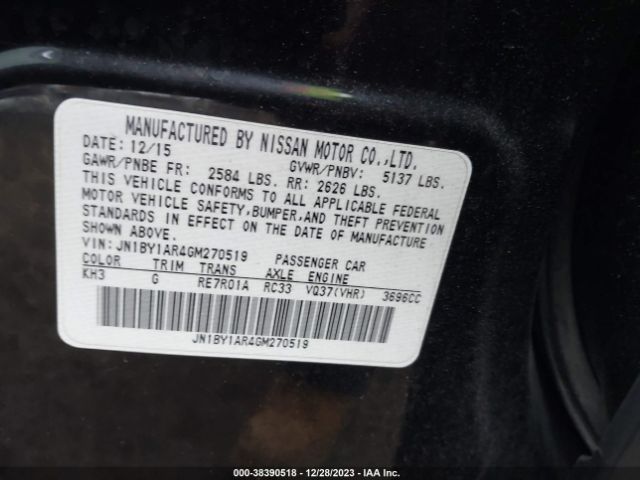 JN1BY1AR4GM270519 Infiniti Q70 3.7x