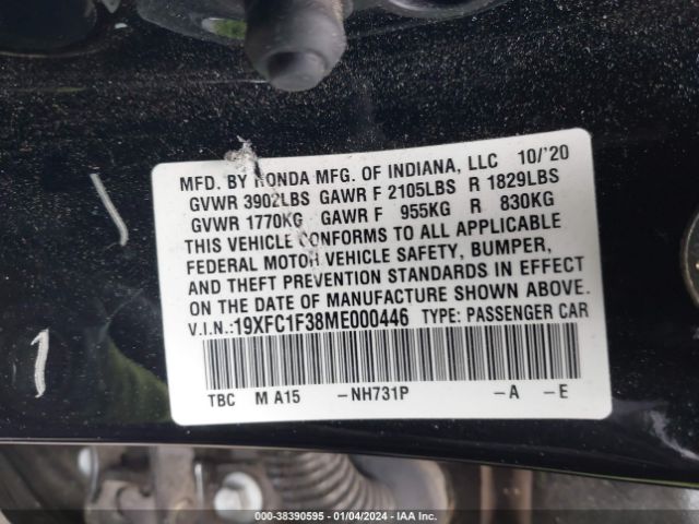 19XFC1F38ME000446 Honda CIVIC EX