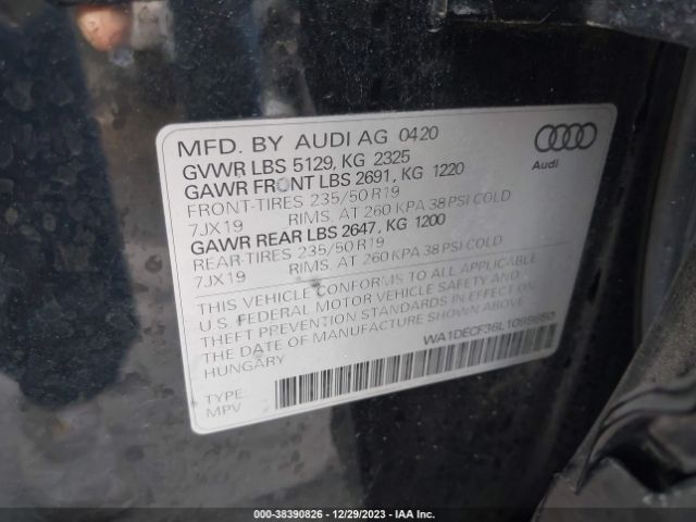 WA1DECF36L1099650 Audi Q3 Premium 45 Tfsi S Line Quattro Tiptronic