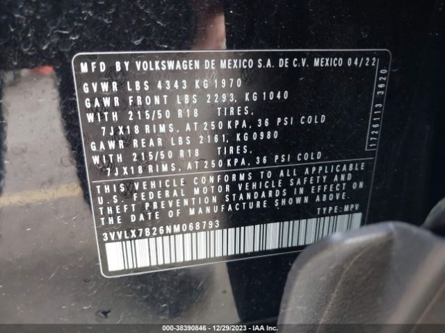 3VVLX7B26NM068793 Volkswagen Taos 1.5t Se