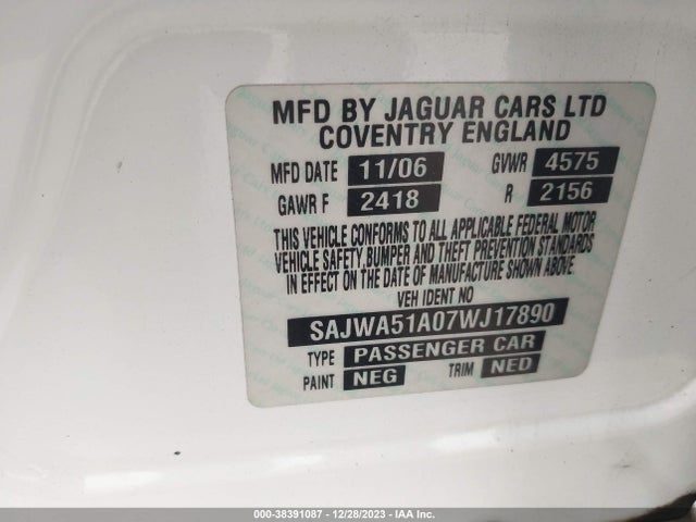 2007 JAGUAR X-TYPE SAJWA51A07WJ17890 Photo 8