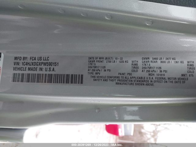 2023 JEEP WRANGLER 1C4HJXDGXPW590151 Photo 8