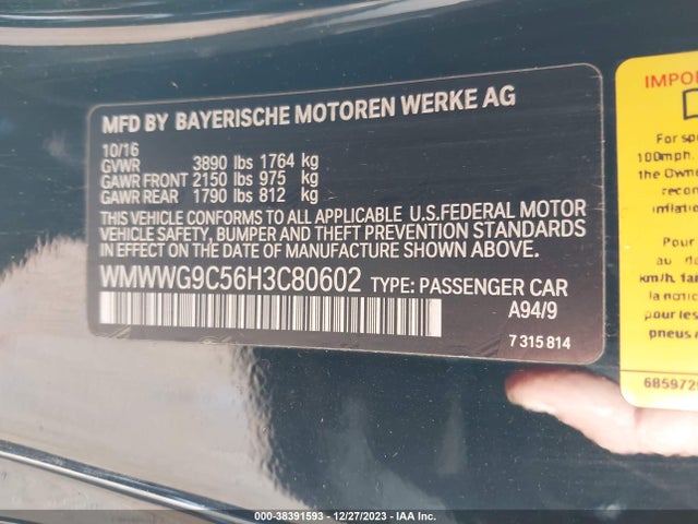 2017 MINI CONVERTIBLE WMWWG9C56H3C80602 Photo 8