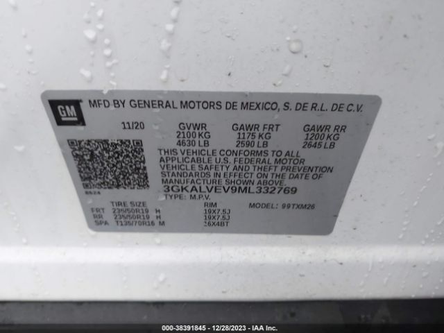 3GKALVEV9ML332769 GMC Terrain Awd Slt