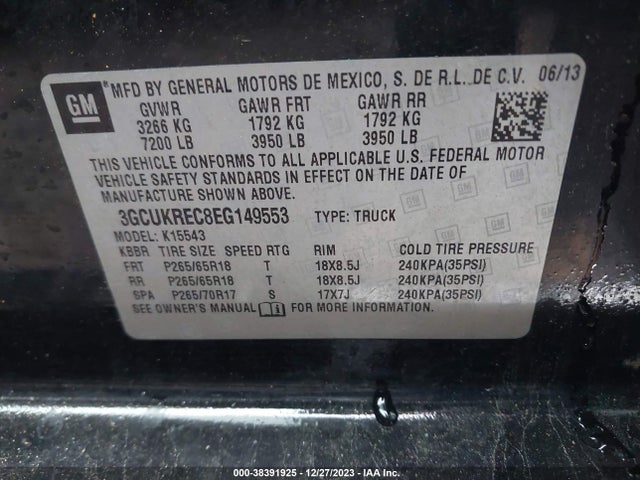 Chevrolet Silverado 1500 2lt 2014 3GCUKREC8EG149553 Image 9