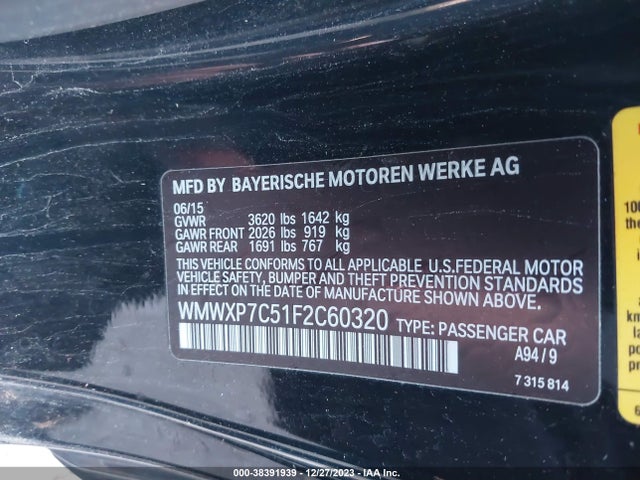 2015 MINI HARDTOP WMWXP7C51F2C60320 Photo 8