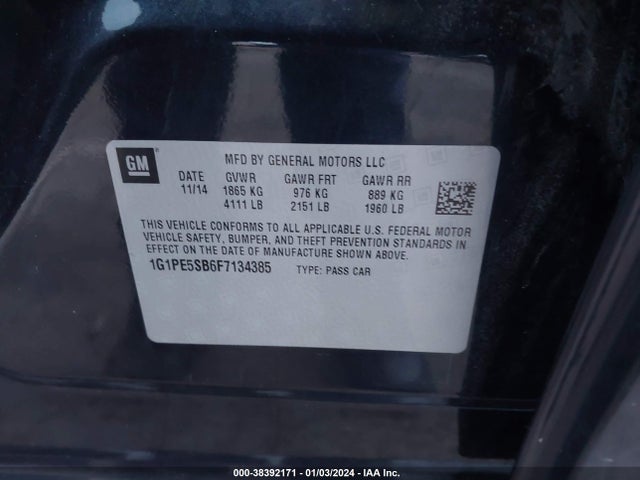 Chevrolet Cruze 2lt Auto 2015 1G1PE5SB6F7134385 Image 9