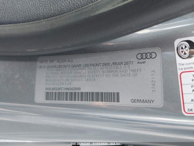 WAUW2AFC1HN042569 Audi A7 3.0t Premium Plus