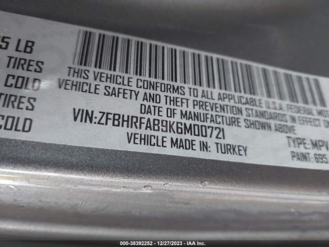 ZFBHRFAB9K6M00721 RAM Promaster City Tradesman