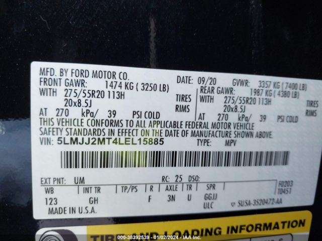 5LMJJ2MT4LEL15885 Lincoln Navigator Standard
