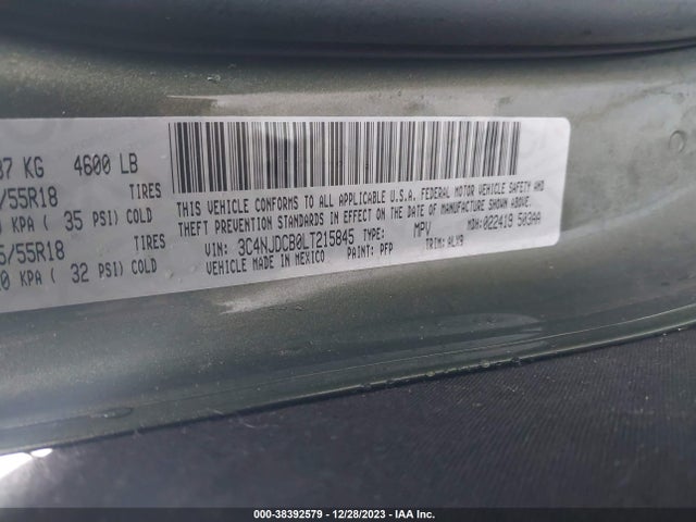 2020 JEEP COMPASS LIMITED 4X4 VIN: 3C4NJDCB0LT215845