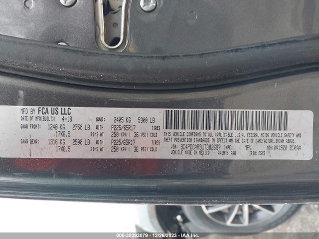 Dodge JOURNEY SE 2018 3C4PDCAB9JT382697 Image 9