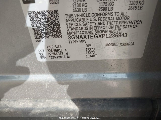 Chevrolet Equinox Awd 2fl 2023 3GNAXTEGXPL236943 Image 9