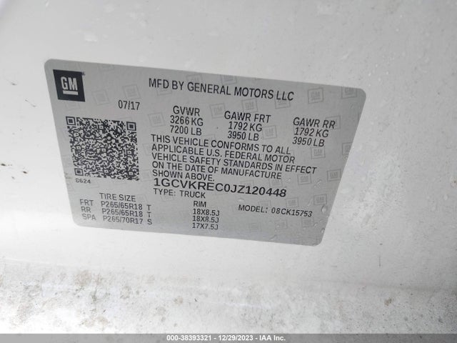 Chevrolet Silverado 1500 2lt 2018 1GCVKREC0JZ120448 Image 9
