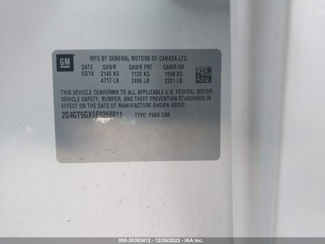 2G4GT5GX6E9268811 Buick REGAL GS