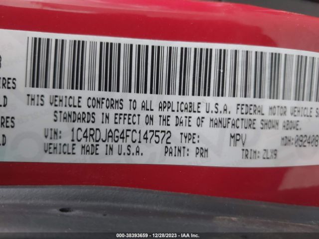 1C4RDJAG4FC147572 Dodge Durango Sxt