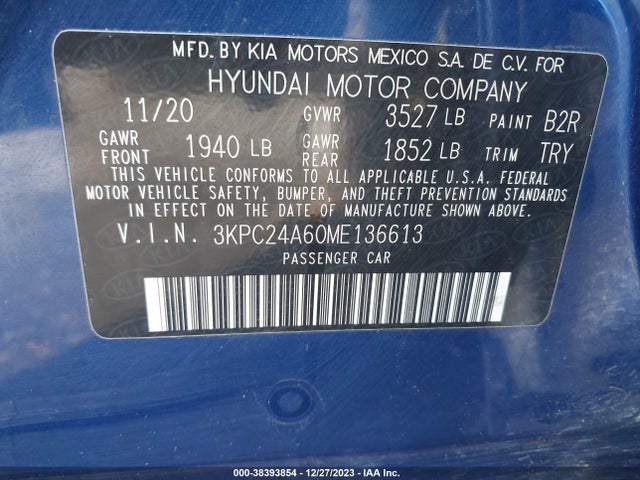 Hyundai Accent Sel 2021 3KPC24A60ME136613 Image 9