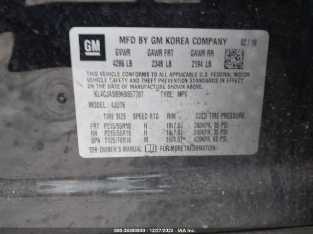 KL4CJASB9KB857787 Buick Encore Fwd Preferred