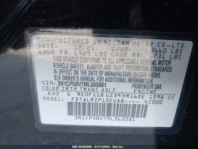 Nissan Kicks S Xtronic Cvt 2021 3N1CP5BV7ML565081 Image 9
